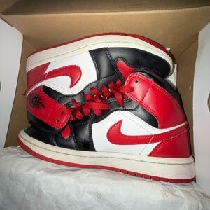 Nike Red and Black High-Top Sneakers